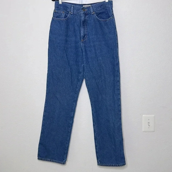 L.L. Bean original fit flannel lined blue jeans size 12T - Picture 2 of 6